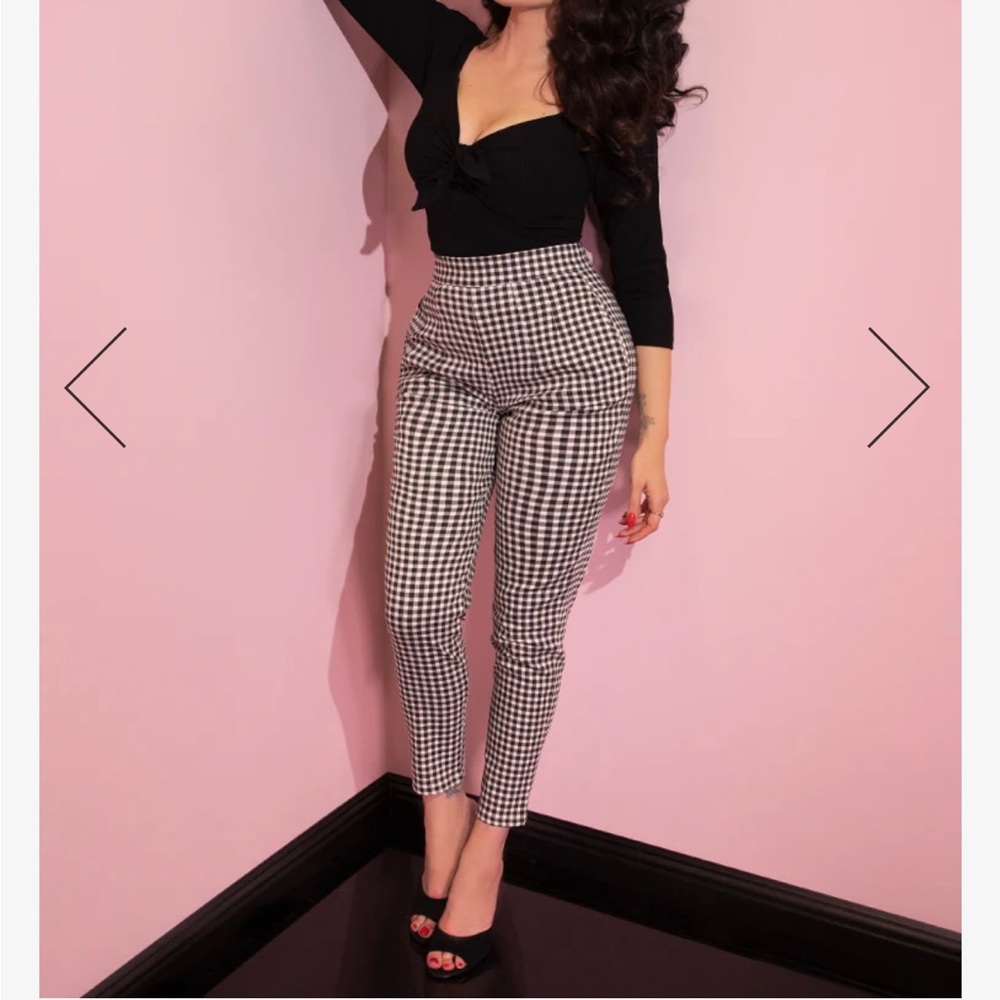 Micheline Pitt Gingham pants - read description